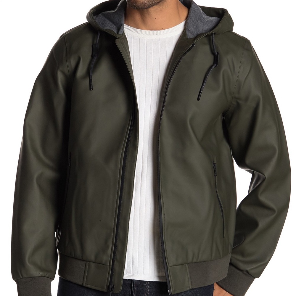 UGG DIEGO RUBBERIZED HOODIE - OLIVE